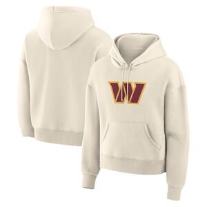 Women's Fanatics Cream Washington Commanders Dove Legacy Pullover Hoodie Size S